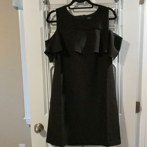 Roz & Ali Cold Shoulder Ruffle Sheath Dress